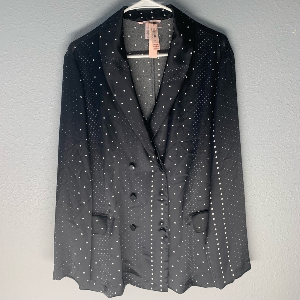 NWT Victoria’s Secret Black and White Polka Dot Blazer Jacket